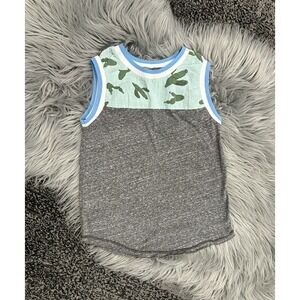 Miki‎ Miette Grey W/Cactus Designed Basics Tank Size 6